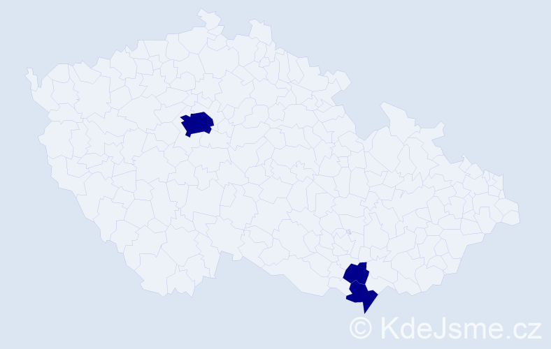Jméno: 'Jitra', počet výskytů 3 v celé ČR