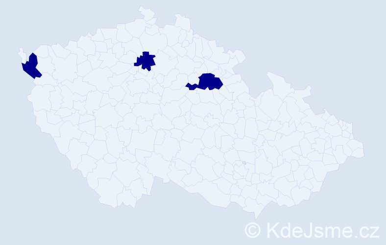 Jméno: 'Geza', počet výskytů 3 v celé ČR