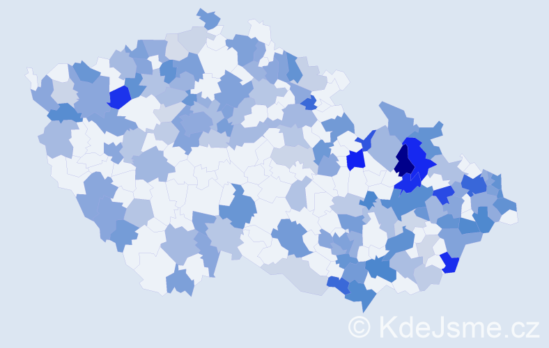 Jméno: 'Antonia', počet výskytů 283 v celé ČR