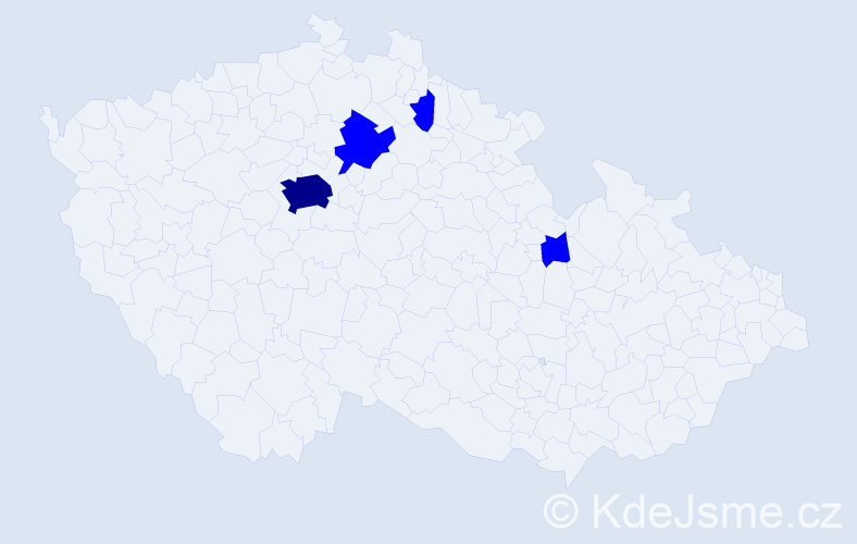 Jméno: 'Beata Ewa', počet výskytů 5 v celé ČR
