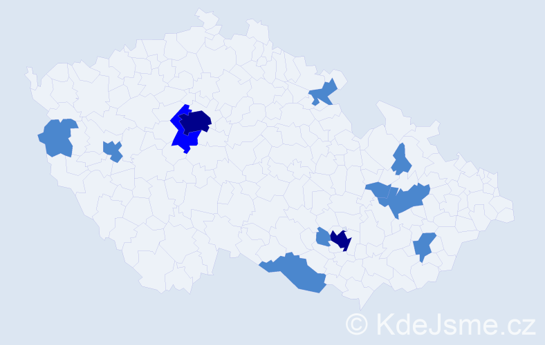 Jméno: 'Nevenka', počet výskytů 17 v celé ČR