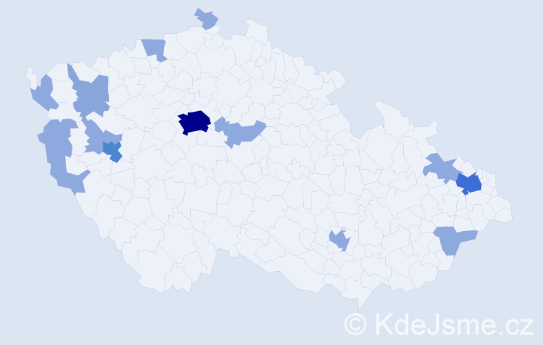 Jméno: 'Duc Minh', počet výskytů 31 v celé ČR