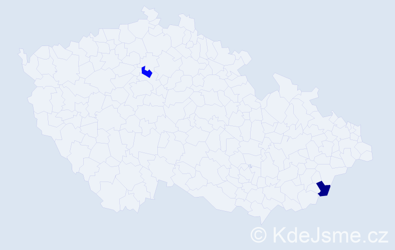 Jméno: 'Nicolas Karel', počet výskytů 2 v celé ČR