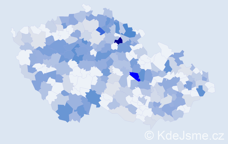 Jméno: 'Rozárie', počet výskytů 410 v celé ČR