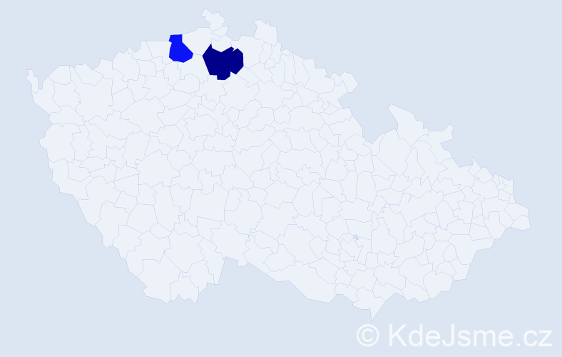 Jméno: 'Marie Izabela', počet výskytů 2 v celé ČR