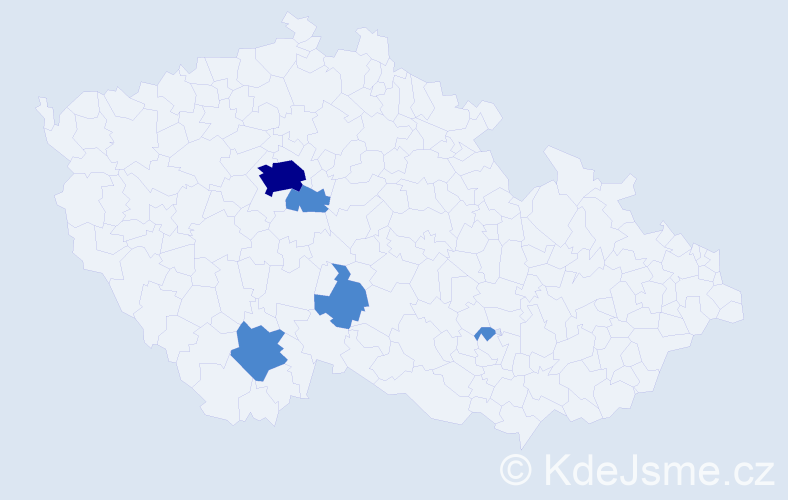 Jméno: 'Sabrine', počet výskytů 7 v celé ČR