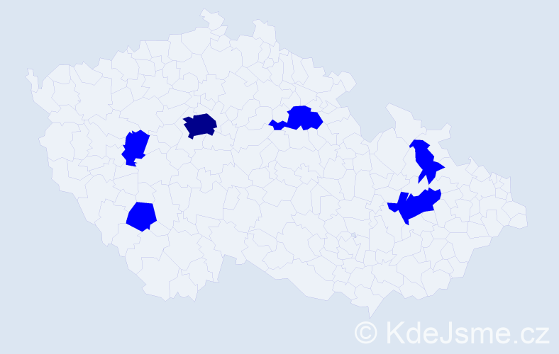 Jméno: 'Josh', počet výskytů 7 v celé ČR