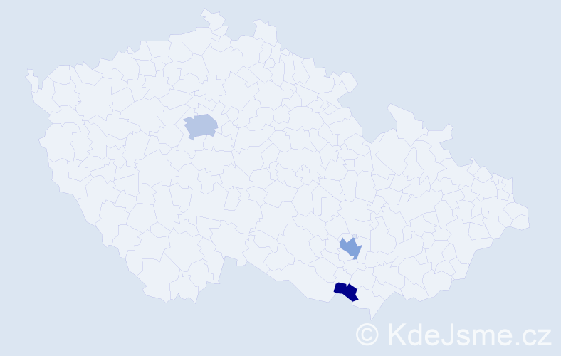 Jméno: 'Eugene', počet výskytů 8 v celé ČR
