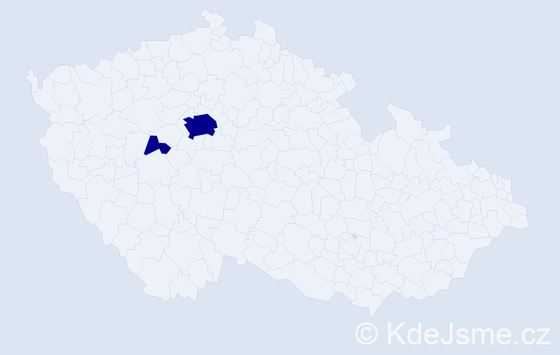 Jméno: 'Zekija', počet výskytů 2 v celé ČR
