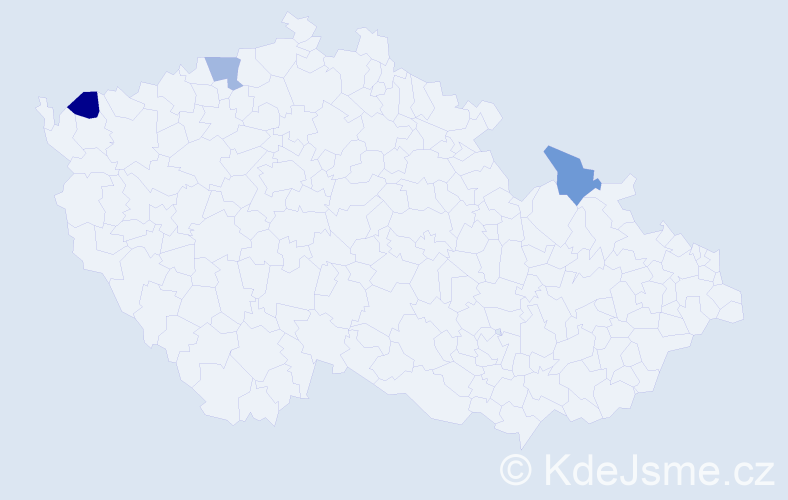 Jméno: 'Nica', počet výskytů 3 v celé ČR