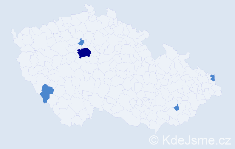Jméno: 'Ildika', počet výskytů 7 v celé ČR