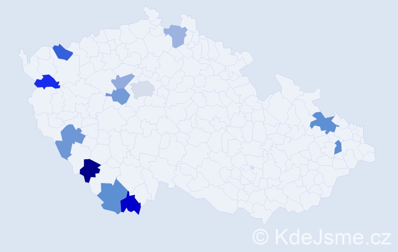 Jméno: 'Adalbert', počet výskytů 14 v celé ČR