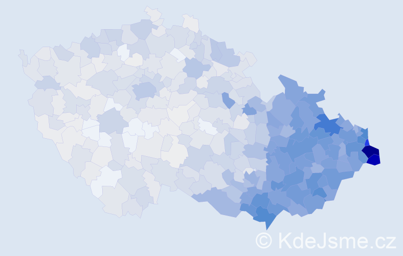 Jméno: 'Bronislava', počet výskytů 4242 v celé ČR