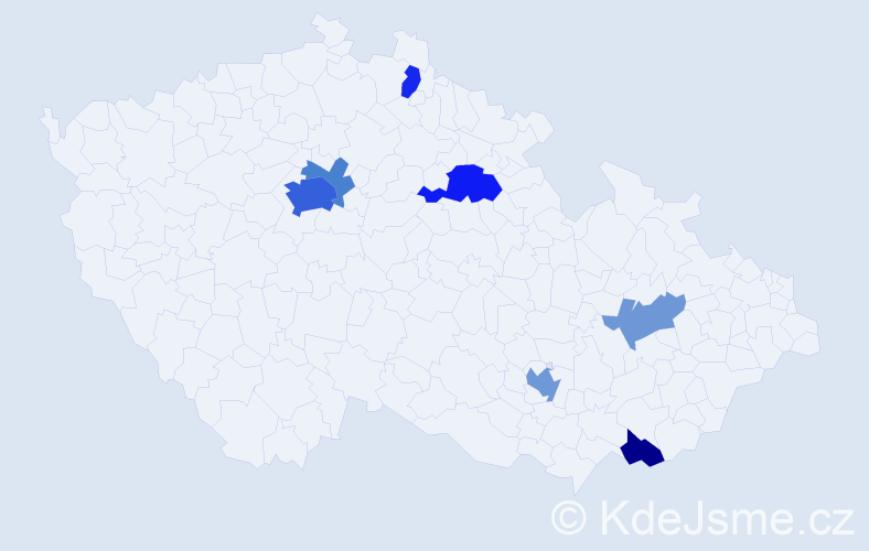 Jméno: 'Mahmoud', počet výskytů 18 v celé ČR