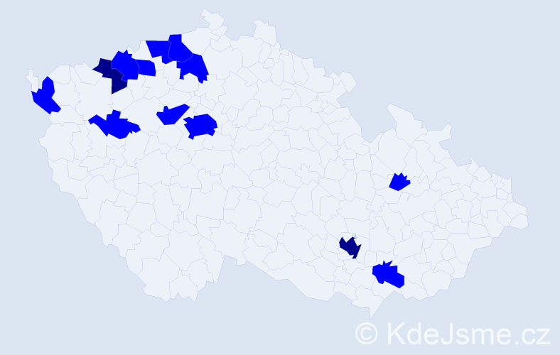 Jméno: 'Colette', počet výskytů 15 v celé ČR