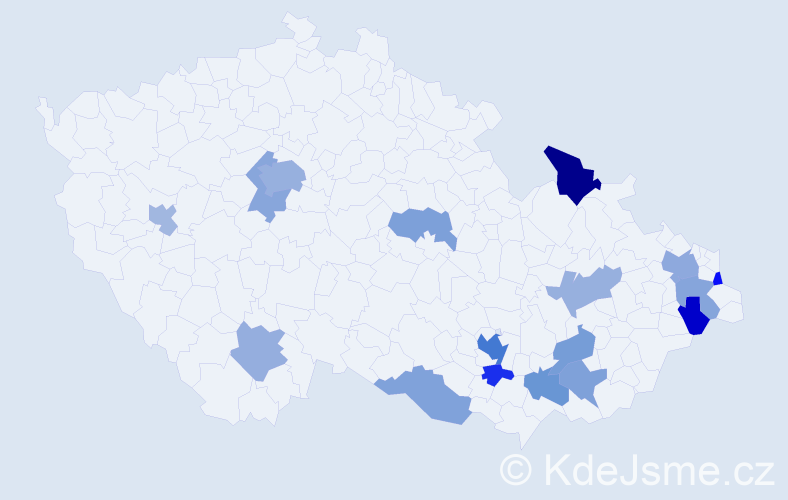 Jméno: 'Alessia', počet výskytů 29 v celé ČR