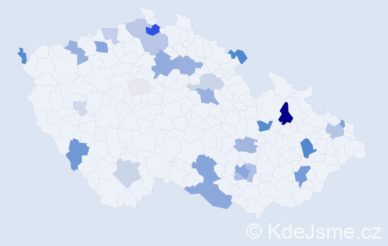 Jméno: 'Willi', počet výskytů 45 v celé ČR