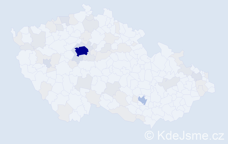 Jméno: 'Dina', počet výskytů 159 v celé ČR