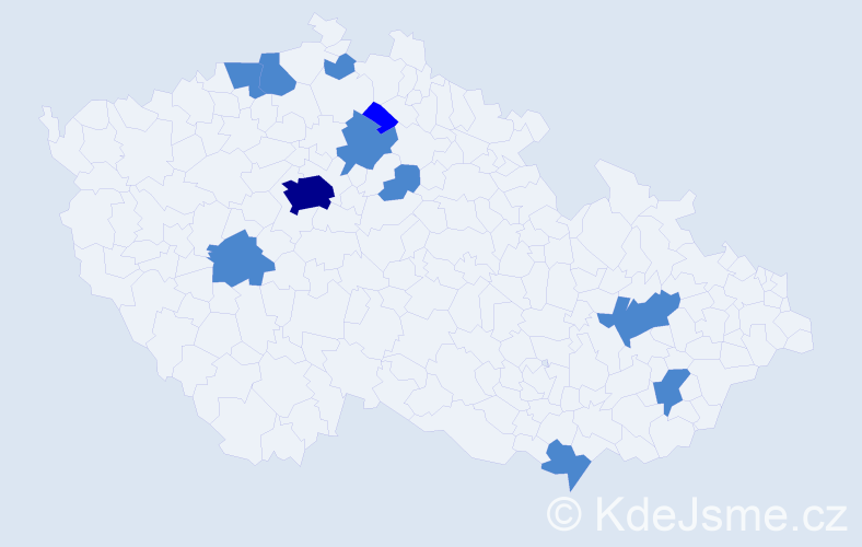 Jméno: 'Samír', počet výskytů 14 v celé ČR