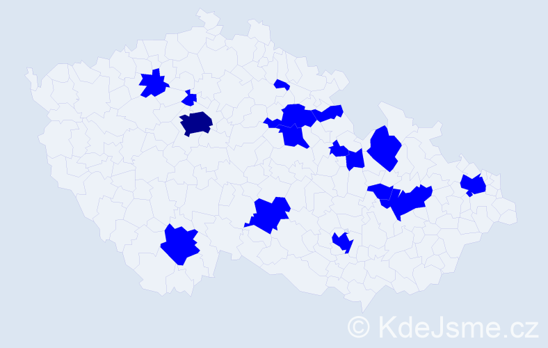 Jméno: 'Svata', počet výskytů 17 v celé ČR
