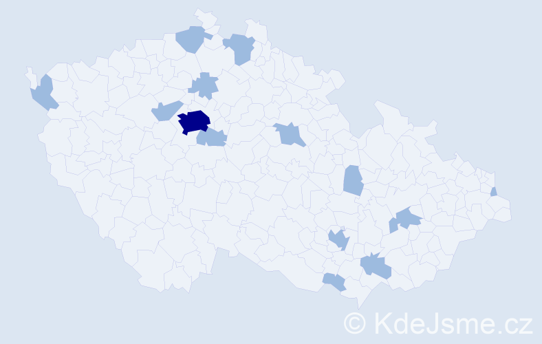 Jméno: 'Anne Marie', počet výskytů 17 v celé ČR