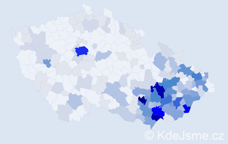 Jméno: 'Vojtěška', počet výskytů 578 v celé ČR