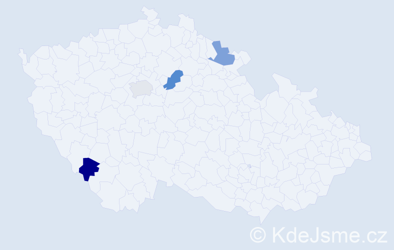Jméno: 'Jan Ondřej', počet výskytů 4 v celé ČR