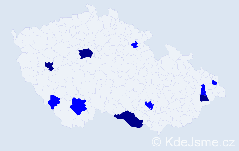 Jméno: 'Sylvestra', počet výskytů 15 v celé ČR