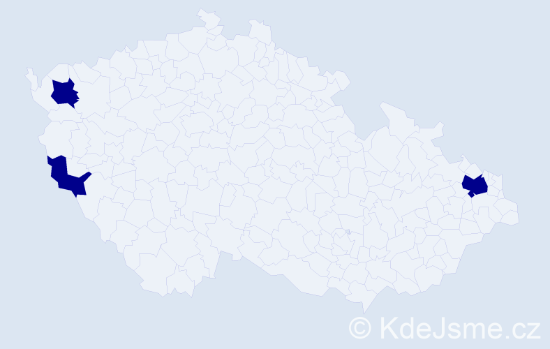 Jméno: 'Johann Josef', počet výskytů 3 v celé ČR