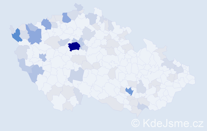 Jméno: 'Hieu', počet výskytů 186 v celé ČR