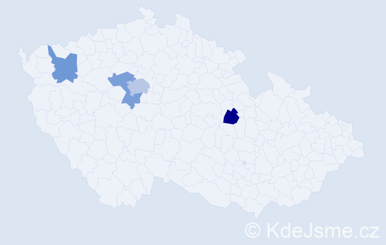 Jméno: 'Jan Tadeáš', počet výskytů 7 v celé ČR