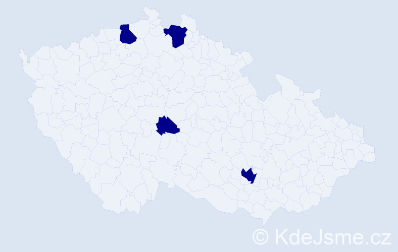 Jméno: 'Michaela Patricie', počet výskytů 4 v celé ČR
