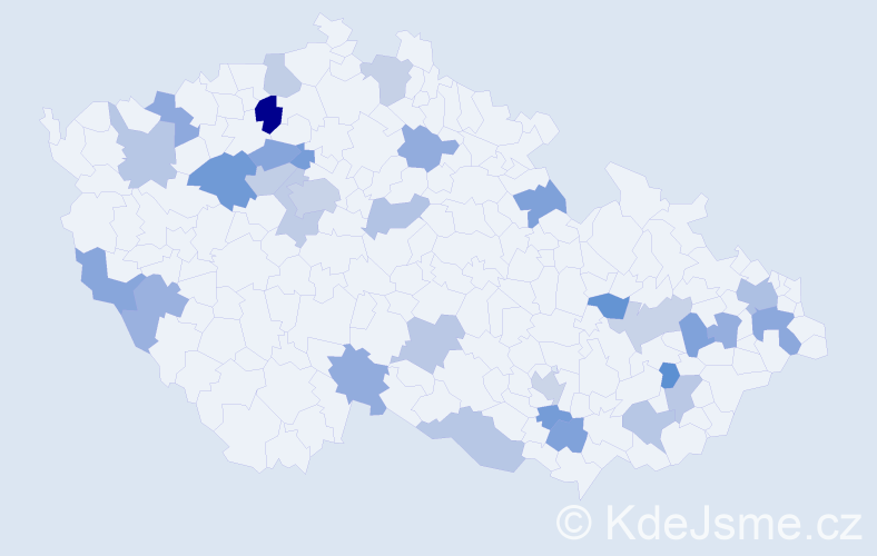 Jméno: 'Sofie Marie', počet výskytů 43 v celé ČR