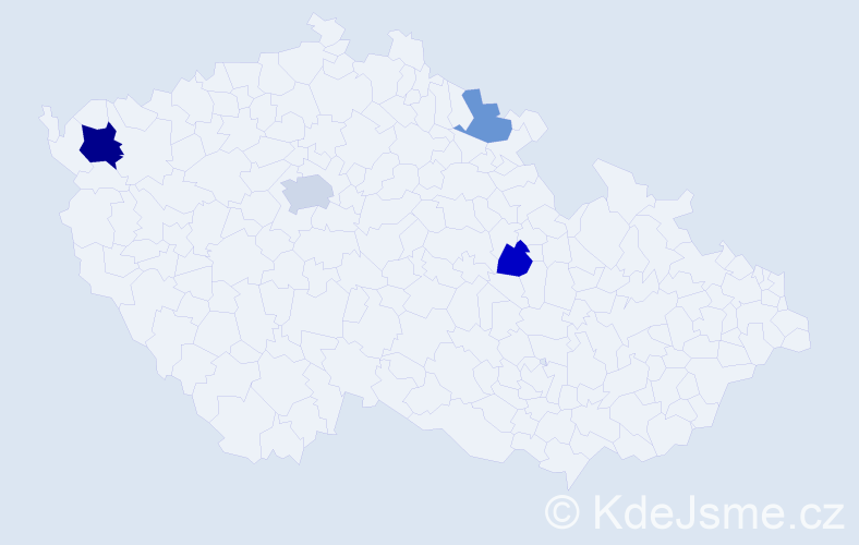 Jméno: 'Mathilde', počet výskytů 7 v celé ČR
