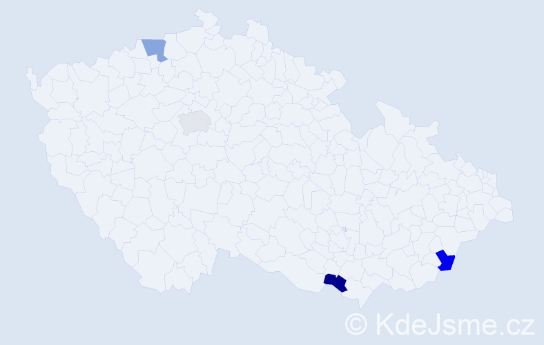 Jméno: 'Ivana Anna', počet výskytů 4 v celé ČR