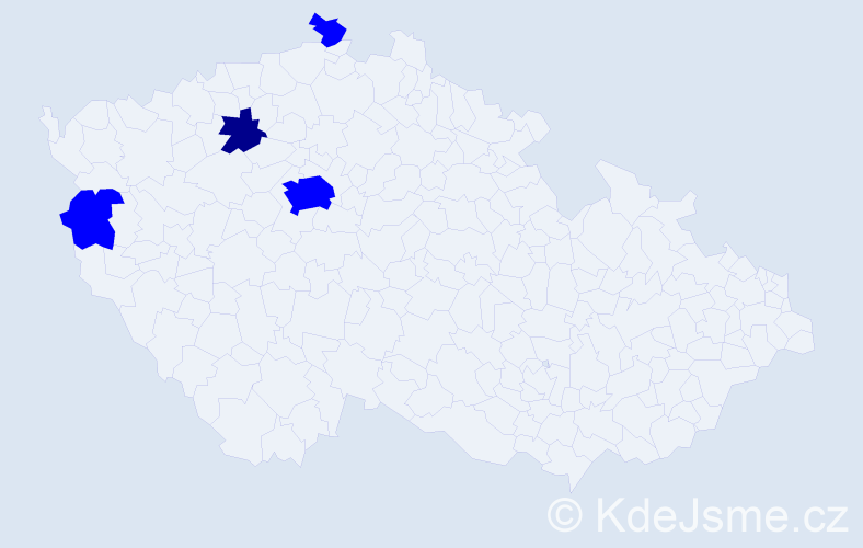 Jméno: 'Thomas Arthur', počet výskytů 5 v celé ČR