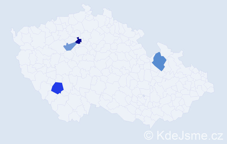 Jméno: 'Rosarie', počet výskytů 4 v celé ČR