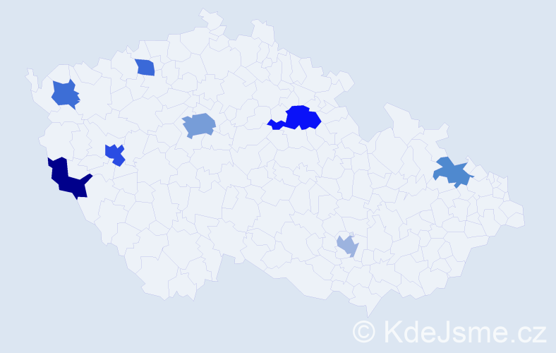 Jméno: 'Duy Anh', počet výskytů 14 v celé ČR