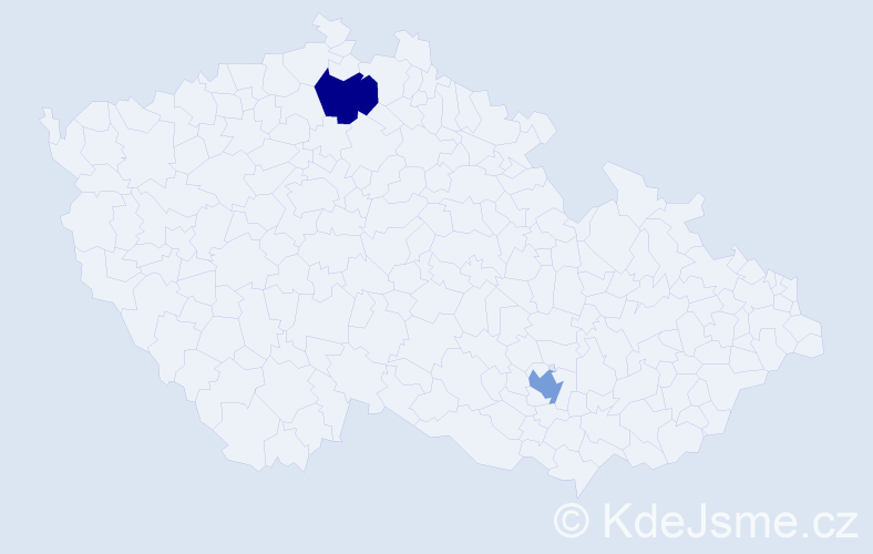 Jméno: 'Kennedy', počet výskytů 2 v celé ČR