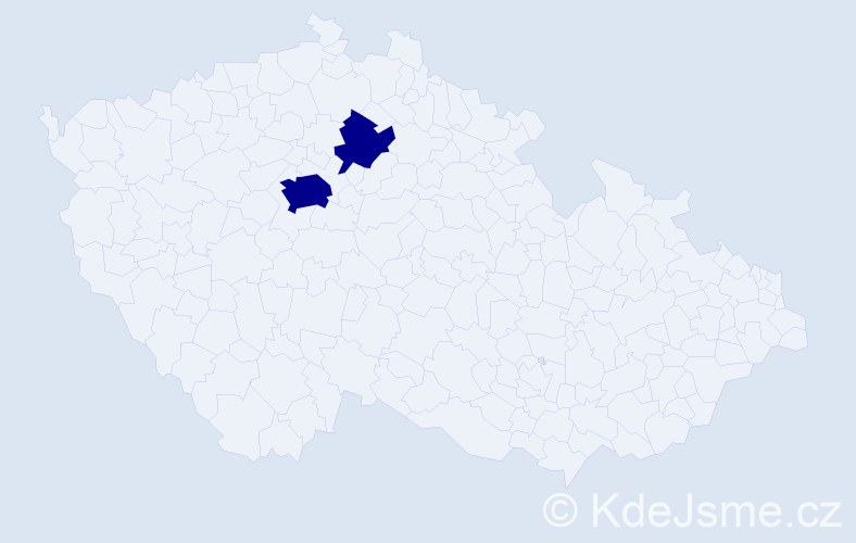 Jméno: 'Iolana', počet výskytů 2 v celé ČR