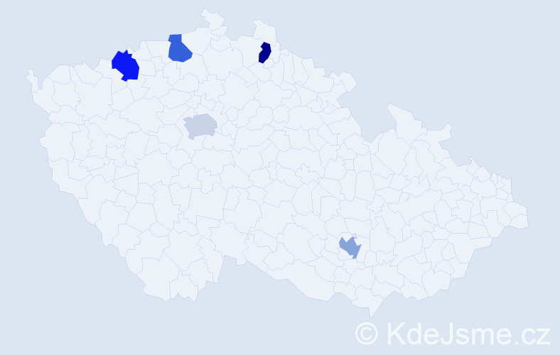 Jméno: 'Duc Thu', počet výskytů 5 v celé ČR