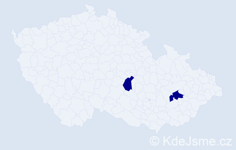 Jméno: 'Thamar', počet výskytů 2 v celé ČR