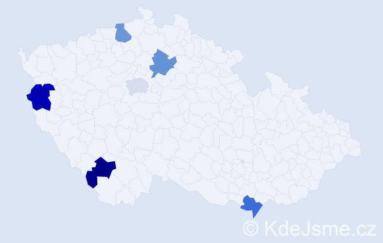Jméno: 'Ba Dung', počet výskytů 6 v celé ČR