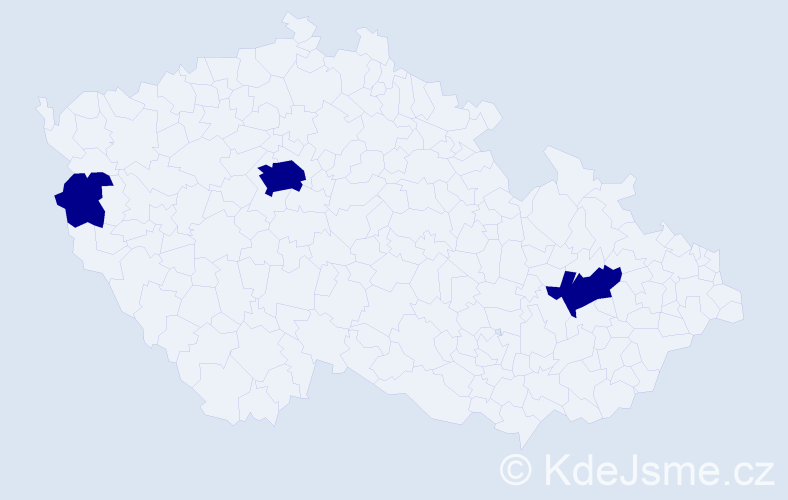 Jméno: 'Muhsin', počet výskytů 3 v celé ČR