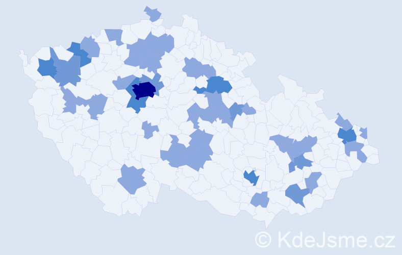 Jméno: 'Melinda', počet výskytů 63 v celé ČR