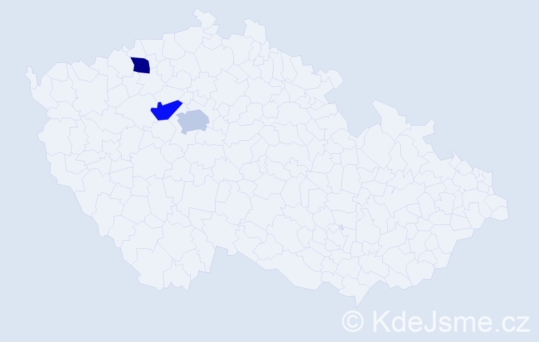 Jméno: 'Yicheng', počet výskytů 3 v celé ČR