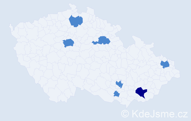 Jméno: 'Cyprián', počet výskytů 9 v celé ČR