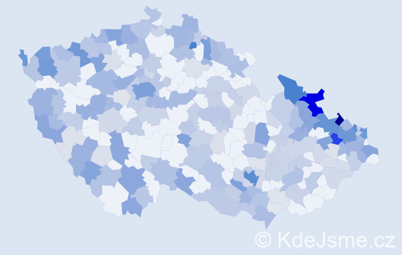 Jméno: 'Andreas', počet výskytů 595 v celé ČR