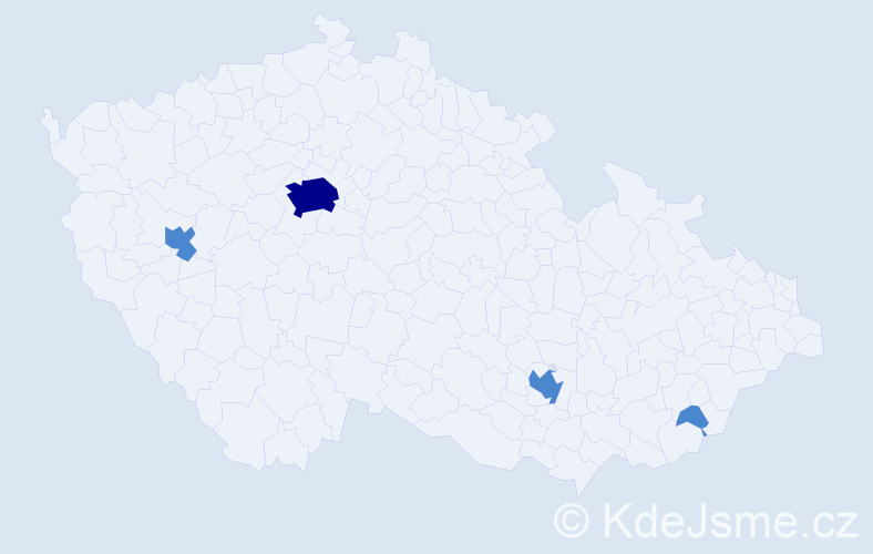 Jméno: 'Peggy', počet výskytů 6 v celé ČR