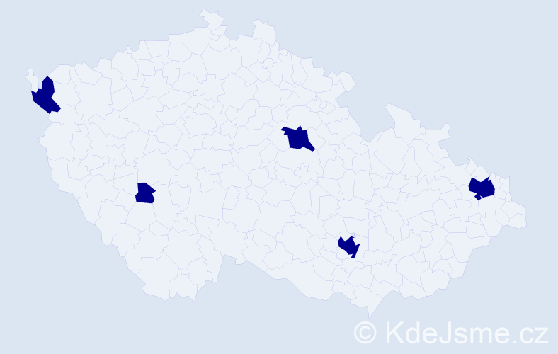 Jméno: 'Quoc Thinh', počet výskytů 5 v celé ČR